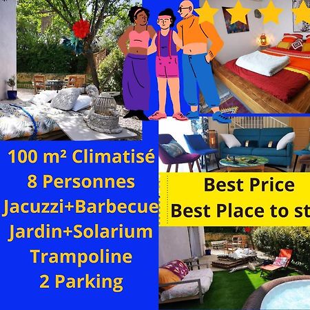 Cool Mediterranean Life 8 People Jacuzzi Barbecue Gametrampoline 2 Parking Βίλα Μπεζιέ Εξωτερικό φωτογραφία