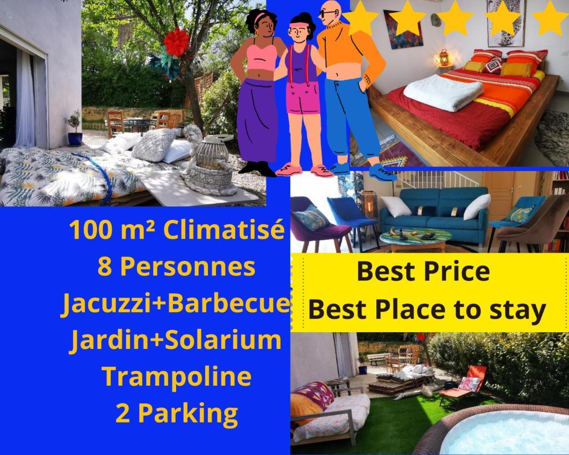 Cool Mediterranean Life 8 People Jacuzzi Barbecue Gametrampoline 2 Parking Βίλα Μπεζιέ Εξωτερικό φωτογραφία